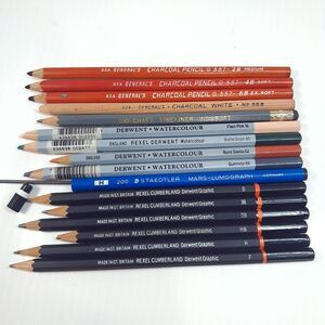 Pencils set 16 Rexel Cumberland Derwent Graphic watercolour General's Charcoal
